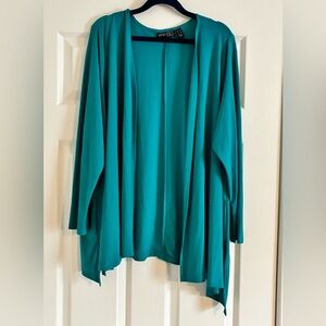 Attitudes by Renee Teal Open-Front Cardigan